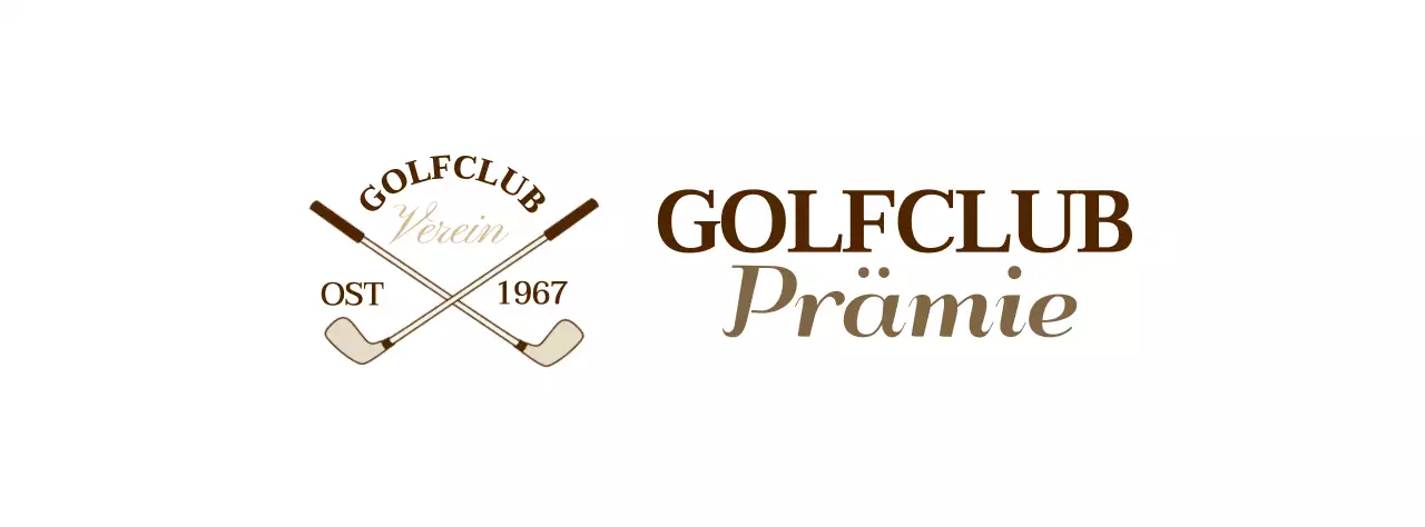 Golfschläger mit braunem Golfschläger-Logo für ein hochwertiges Gefühl