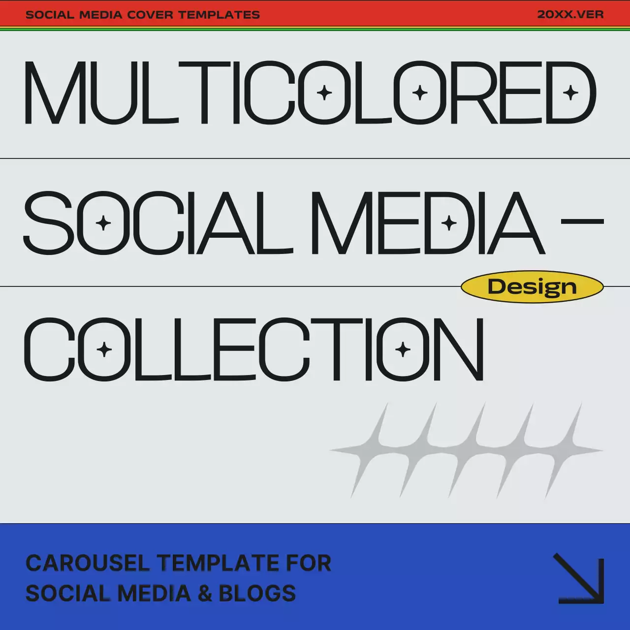 Colorful Modern Social Media Templates Promotion Instagram Carousel