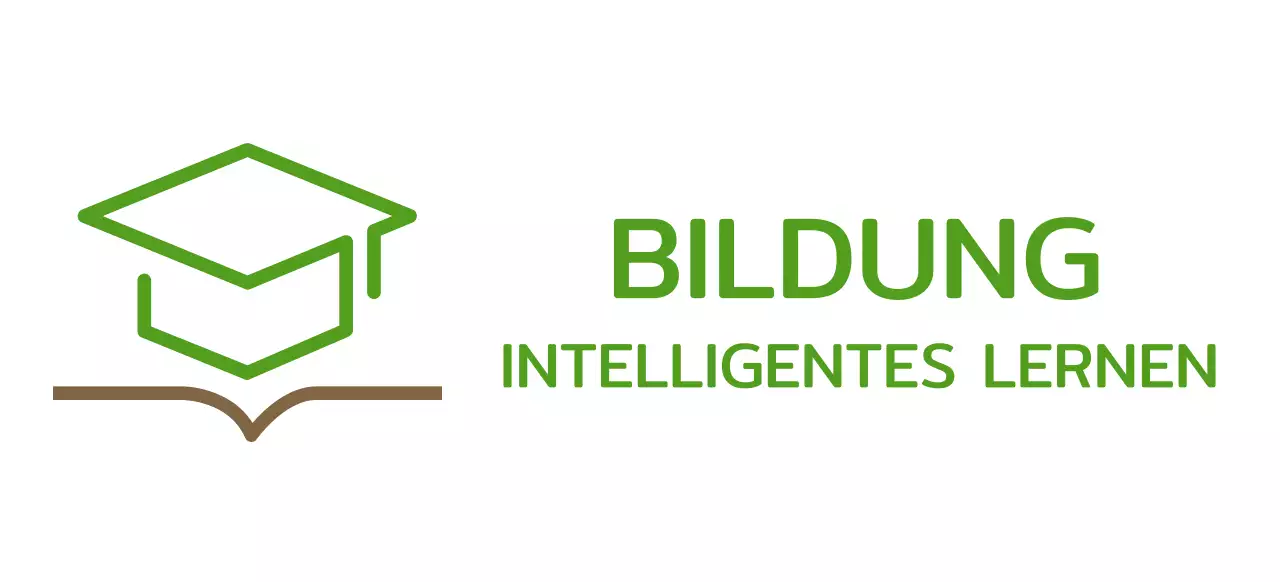 Smart Learning mit grüner Bachelor-Mütze und Buchillustrations-Logo