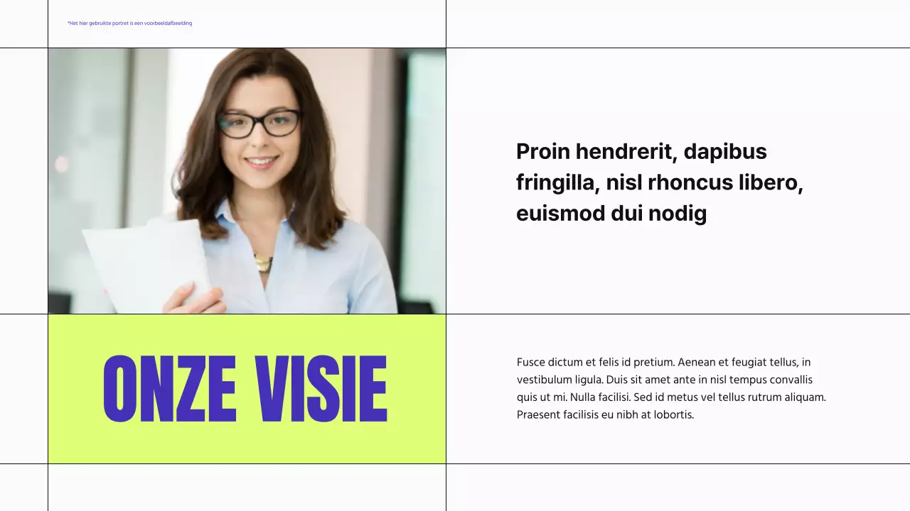 Blauw en neon modern zakelijk profielmateriaal