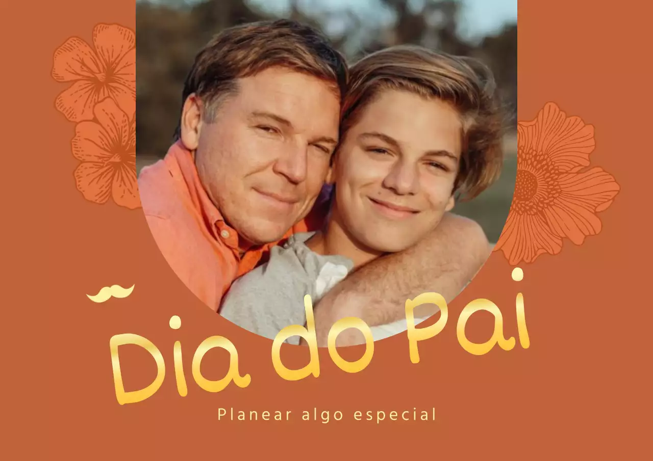 Um anúncio clássico para o Dia do Pai em castanho