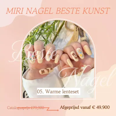 Promoot de mooiste nagels van de maand met oranje en beige trends