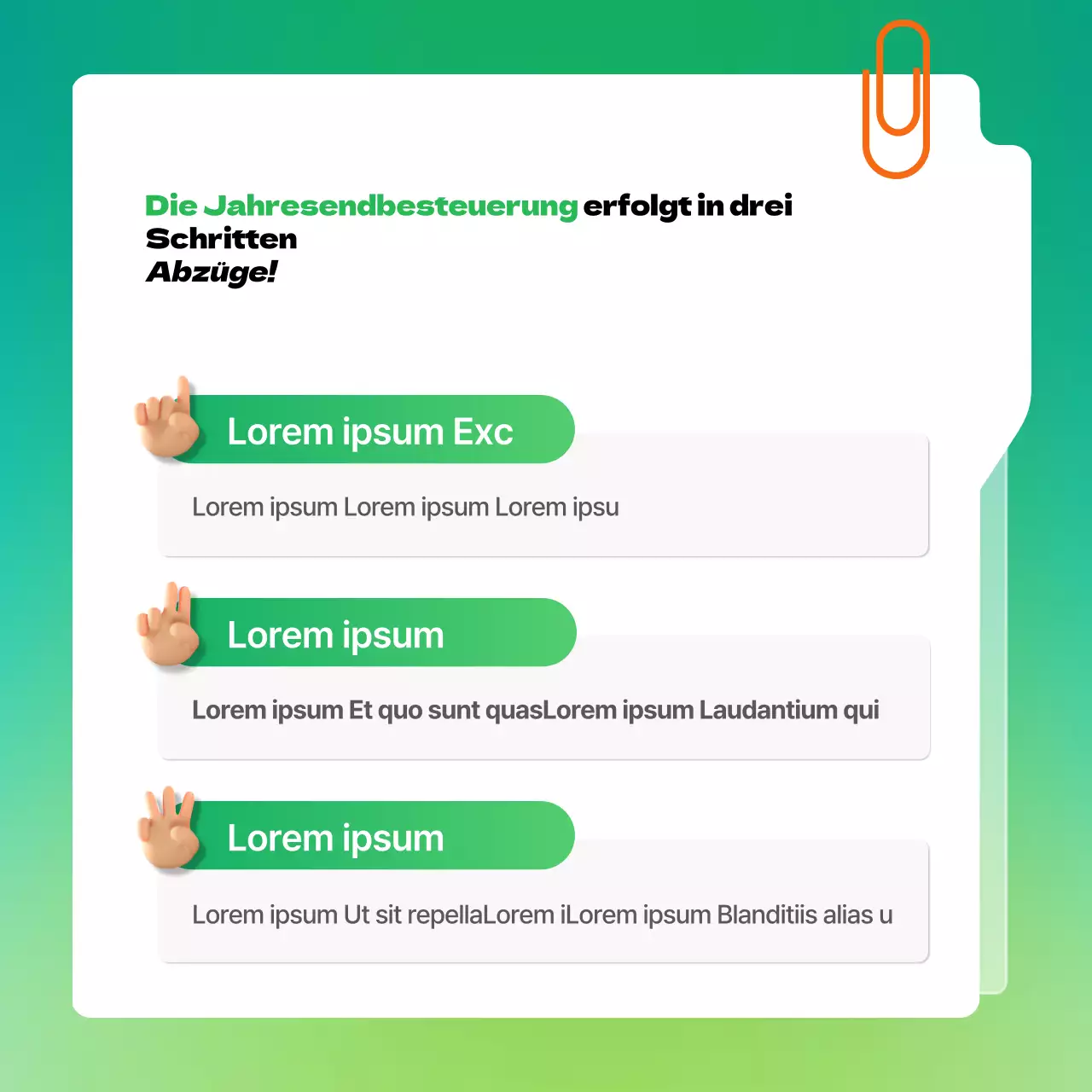 Moderne Buchhaltungserklärung zum Jahresende mit grünem Hintergrund