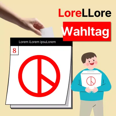Eine einfache rot-gelbe Wahlkampagne