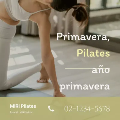 Promoción del Pilates moderno en abstracto