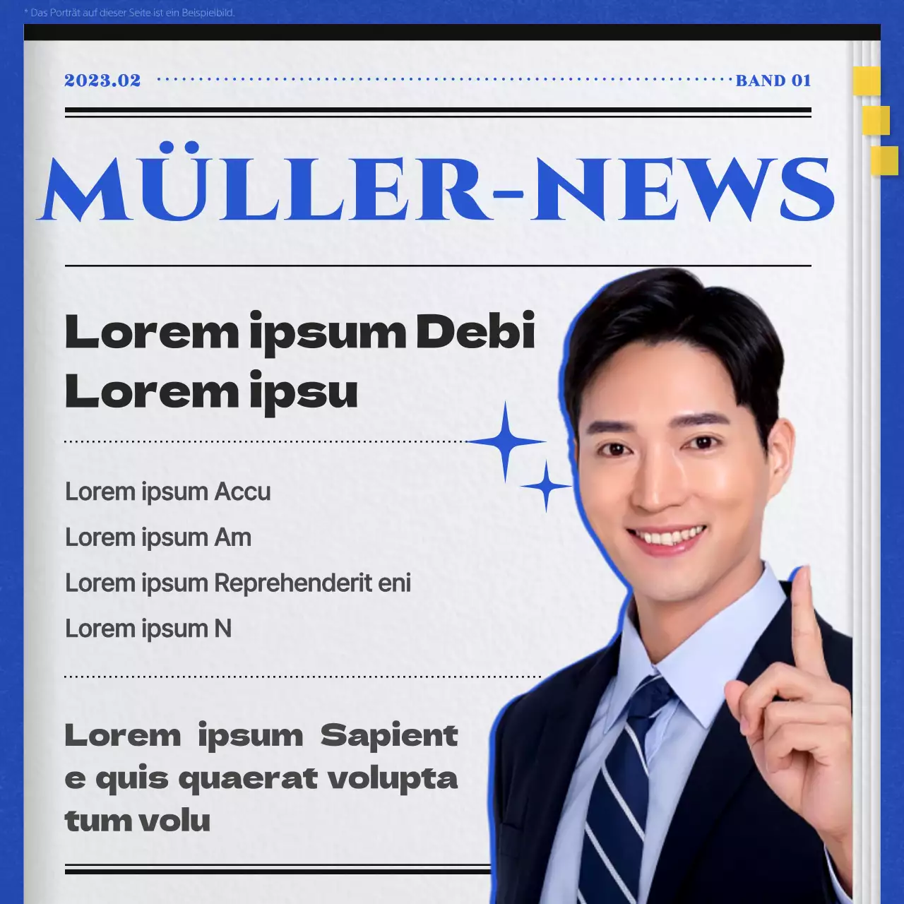 Werbung für eine einfache blau-schwarze Wirtschaftsprüfungsgesellschaft