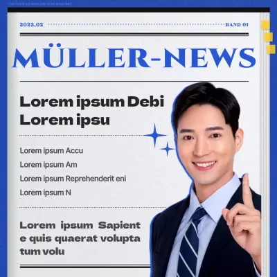 Werbung für eine einfache blau-schwarze Wirtschaftsprüfungsgesellschaft