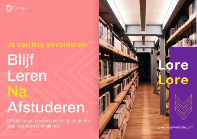 Roze en Paarse Geometrische Carrière Onderwijs Advertentie