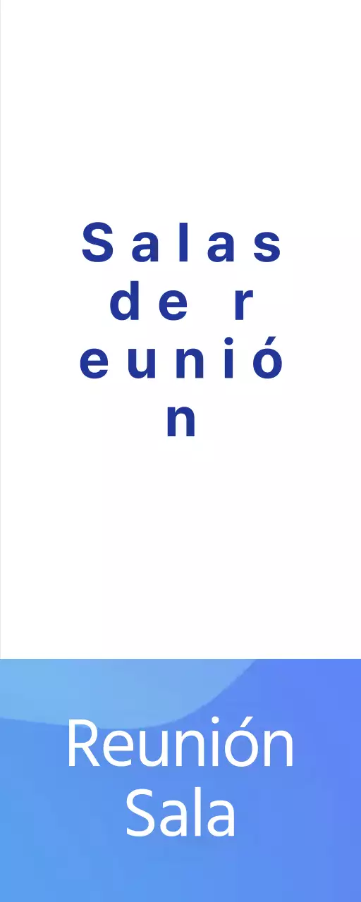 Guía de salas de reuniones con degradado azul