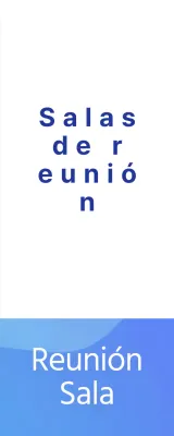 Guía de salas de reuniones con degradado azul