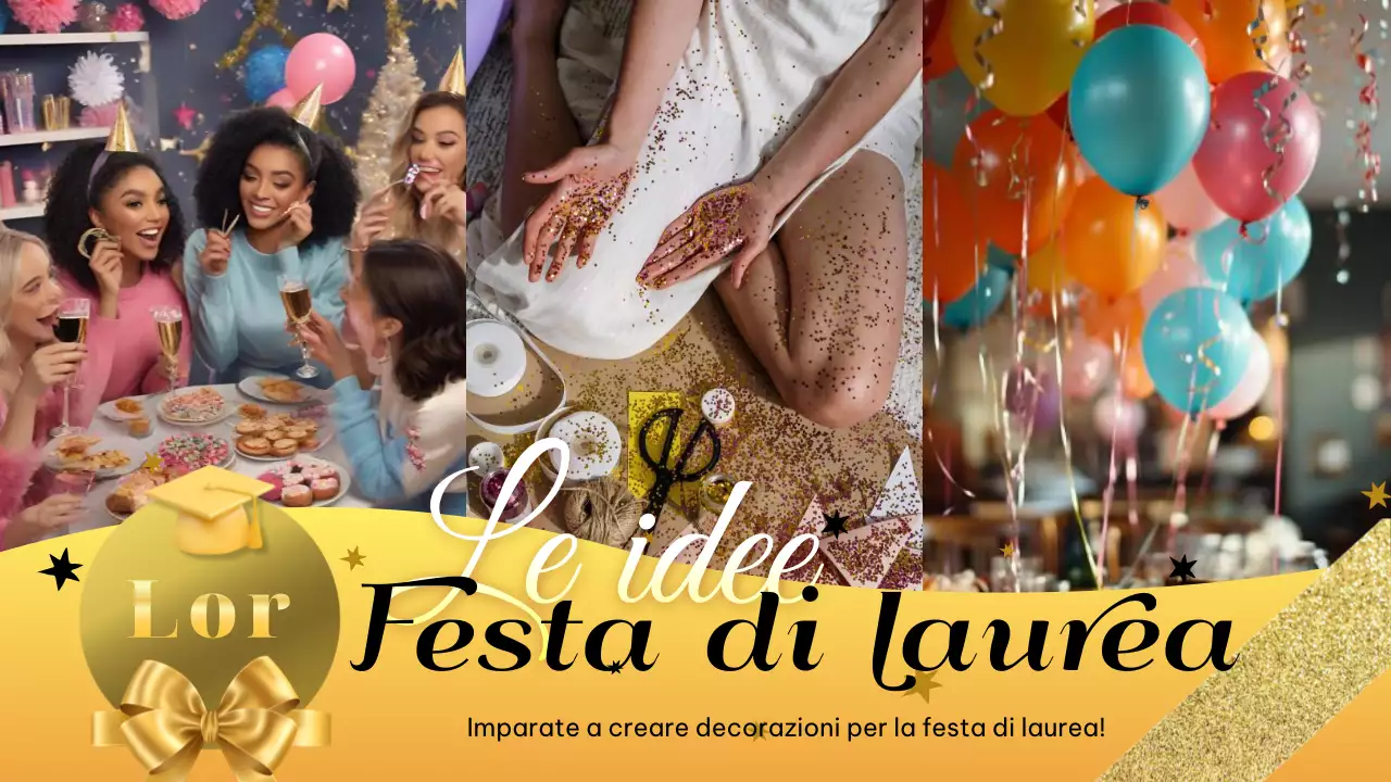 Idee fai-da-te per una lussuosa festa di laurea in giallo e oro spiegata