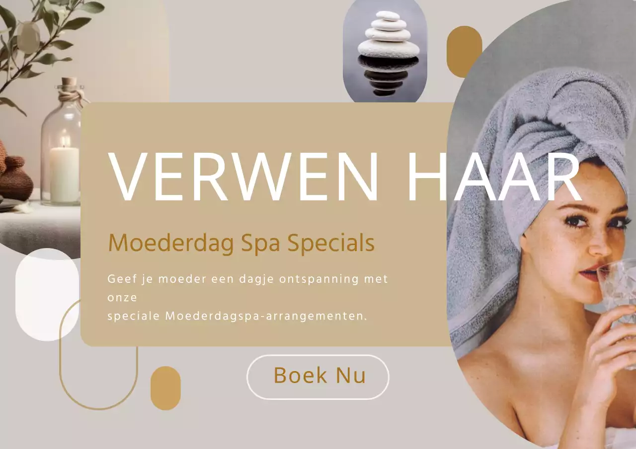 Gouden en Grijze luxe Moederdag Spa Event Advertentie