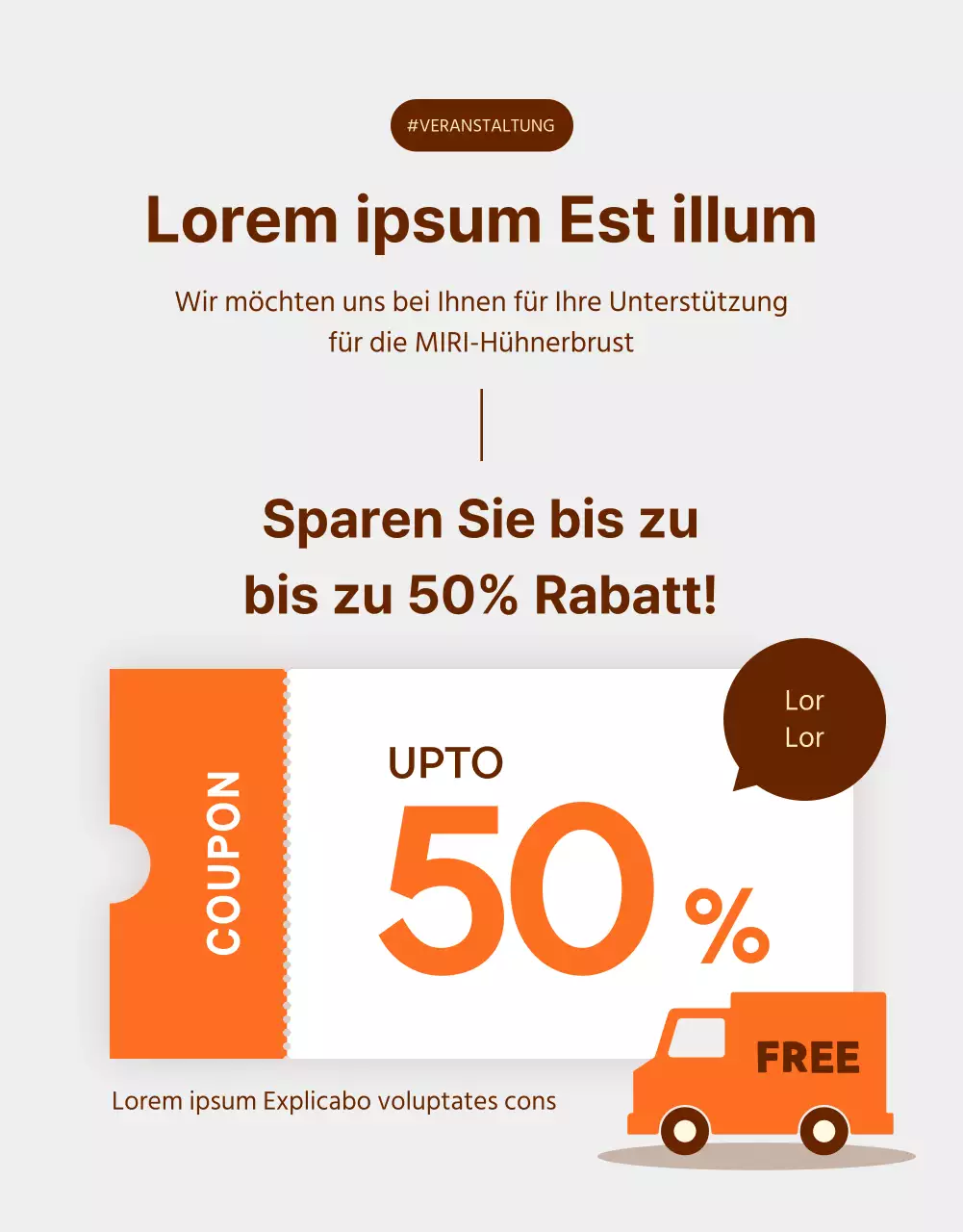 Einfache Diät Hühnerbrüste in Orange und Braun fördern