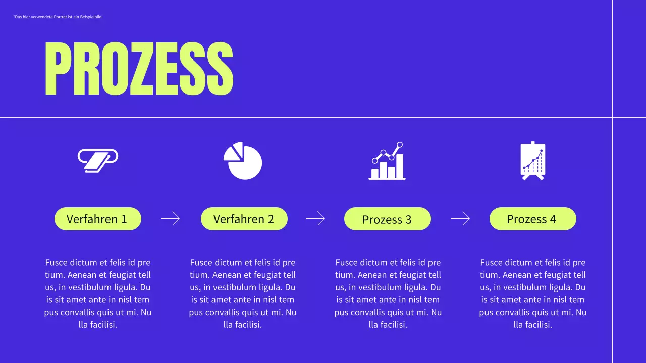 Blaues und neonfarbenes modernes Business-Profilmaterial