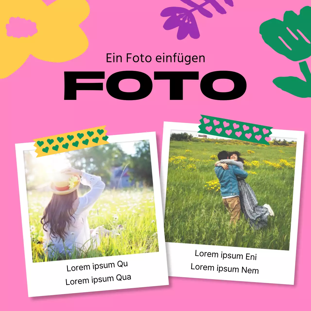 Ein Leitfaden für schöne Frühlingsblumen in Gelb und Rosa