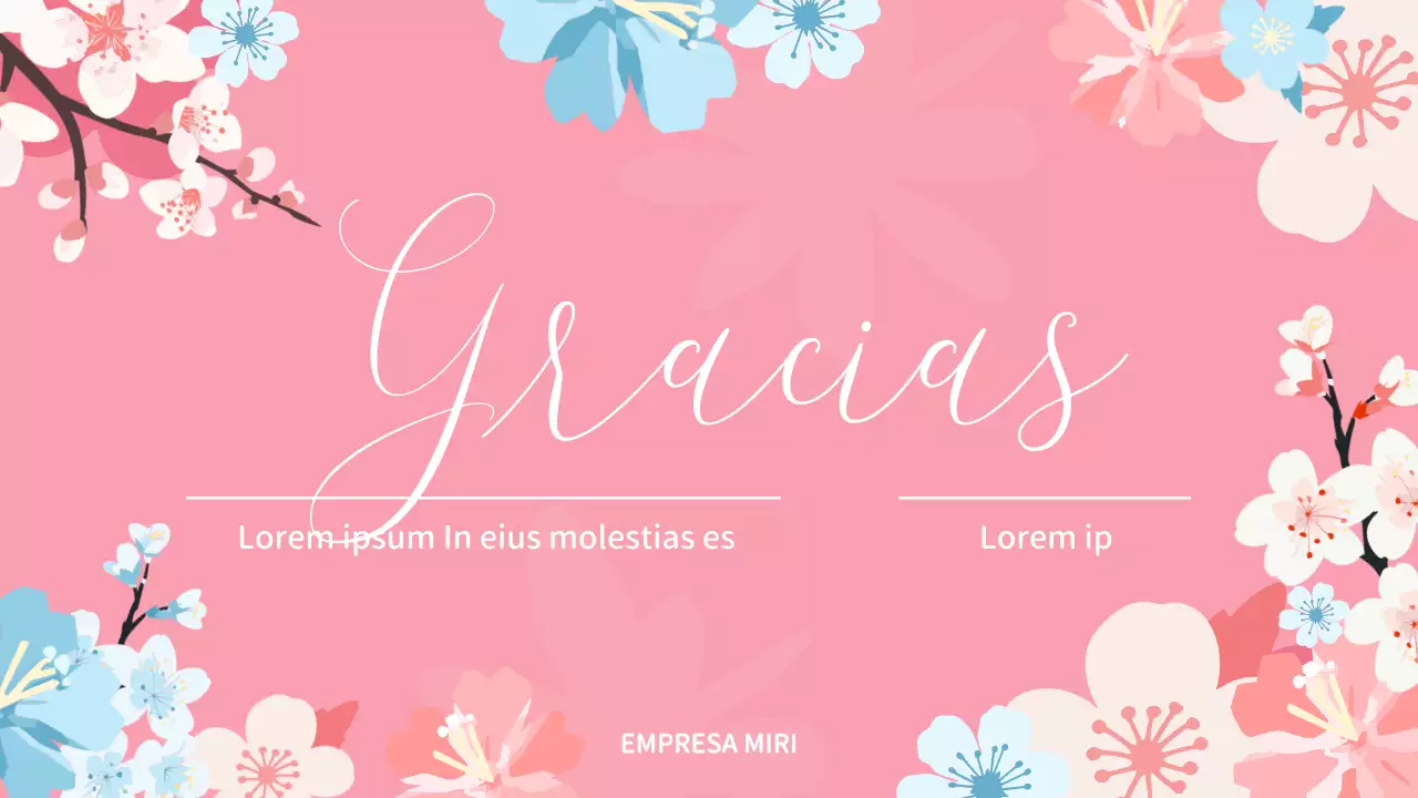 Un bonito plan floral primaveral de amor y gratitud en rosa y azul cielo