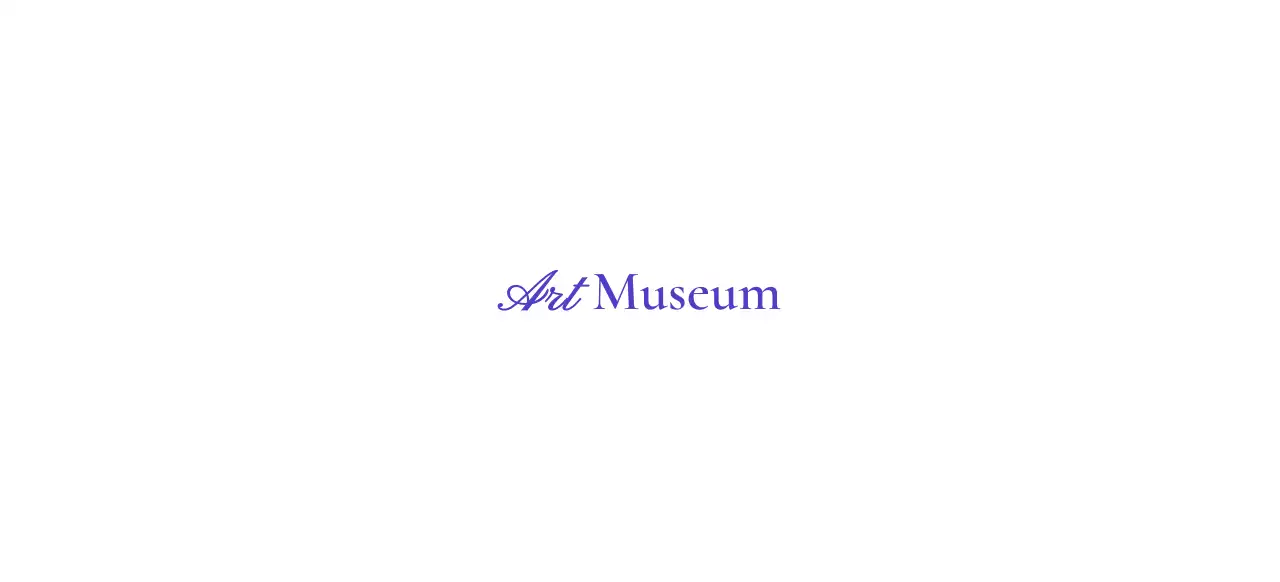 Art museum logo with a classy cursive concept