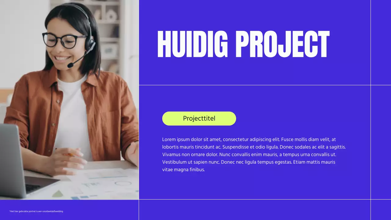 Blauw en neon modern zakelijk profielmateriaal