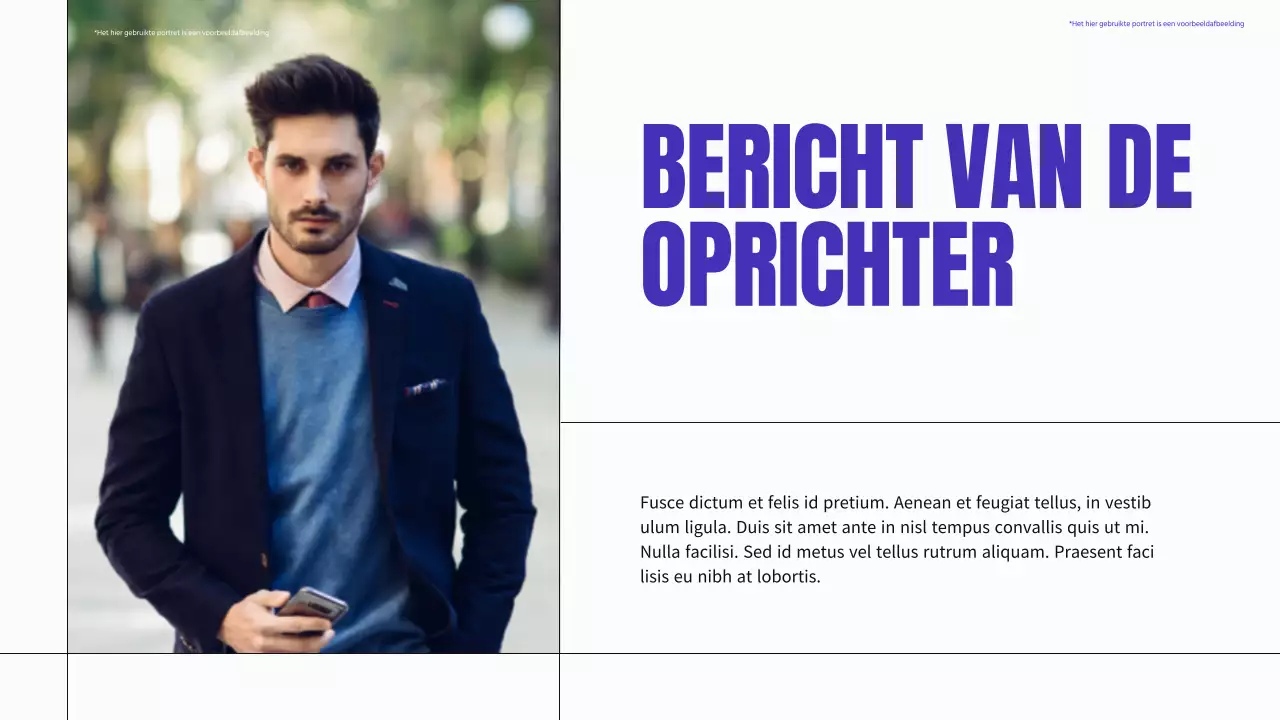 Blauw en neon modern zakelijk profielmateriaal