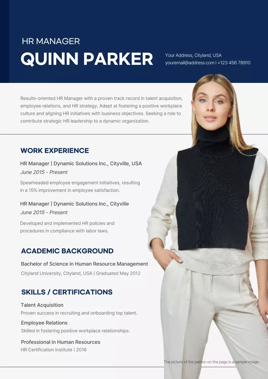 Navy Professional Hr Resume