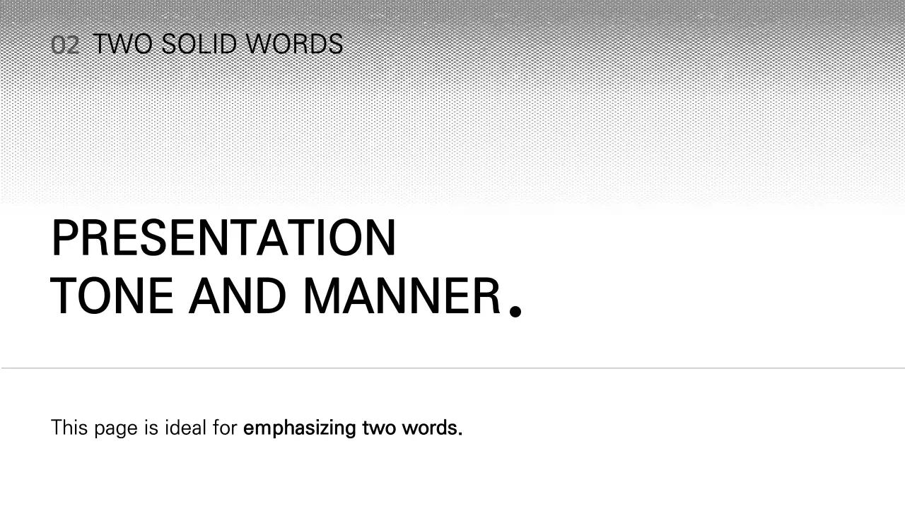 A simple black and white layout variation presentation