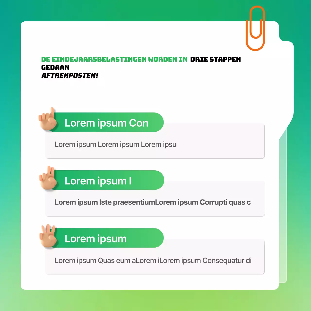 Moderne boekhoudkundige eindejaarsuitleg met groene achtergrond