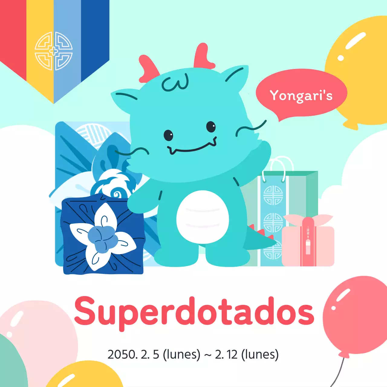 Promover los regalos navideños en menta y azul claro