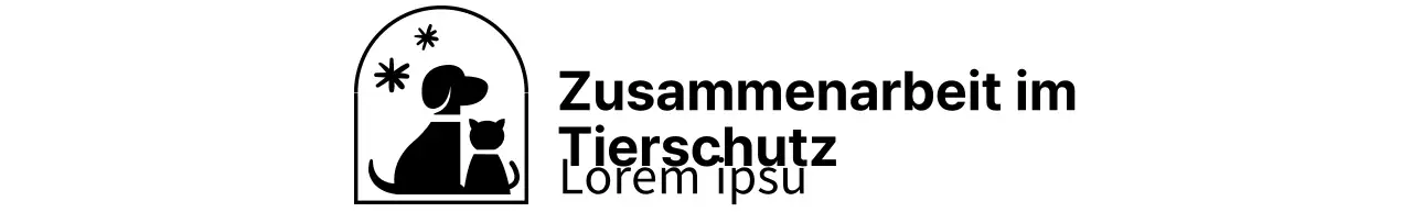 Die Humane Society mit einem niedlich illustrierten Logo von Hund und Katze