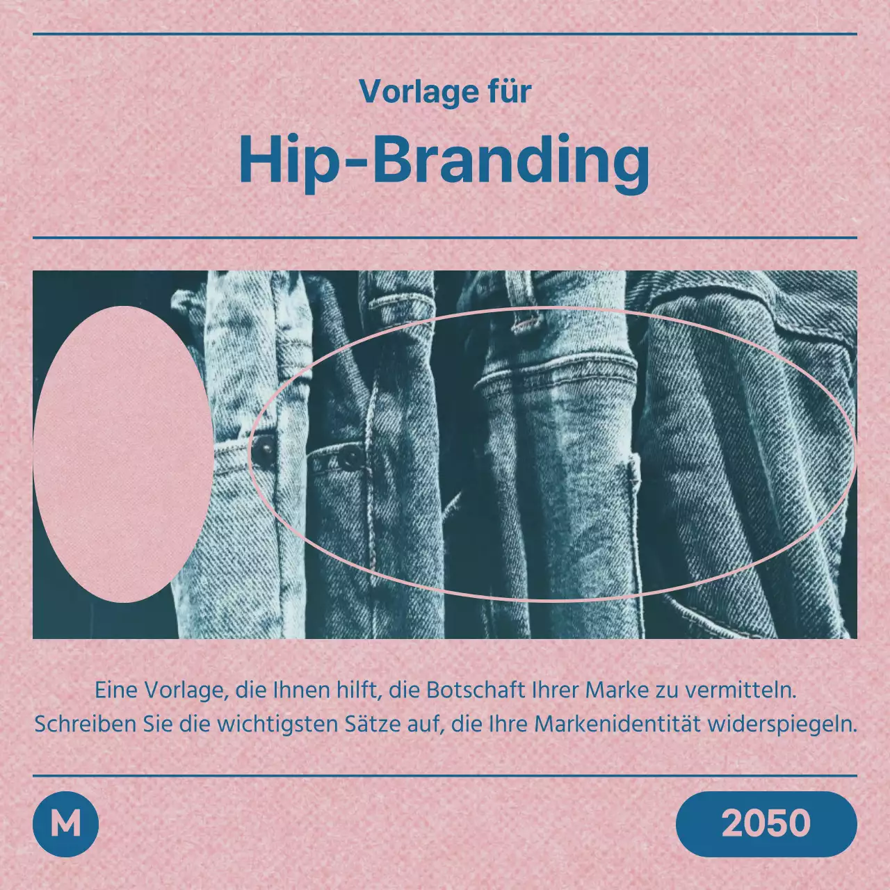 Ein trendiges Markenstatement in Rosa und Blau