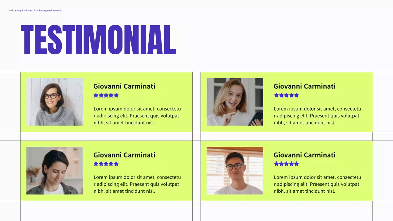 Materiale per il profilo aziendale moderno, blu e neon