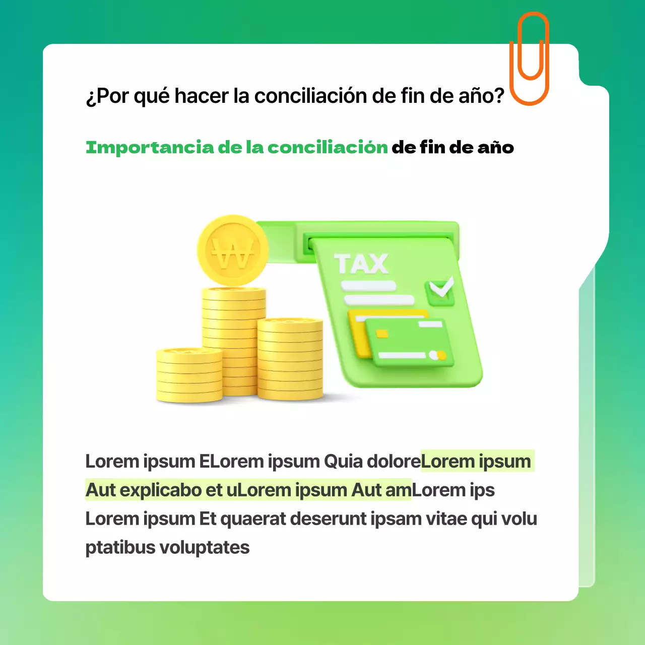 Explicación moderna del cierre del ejercicio contable con fondo verde