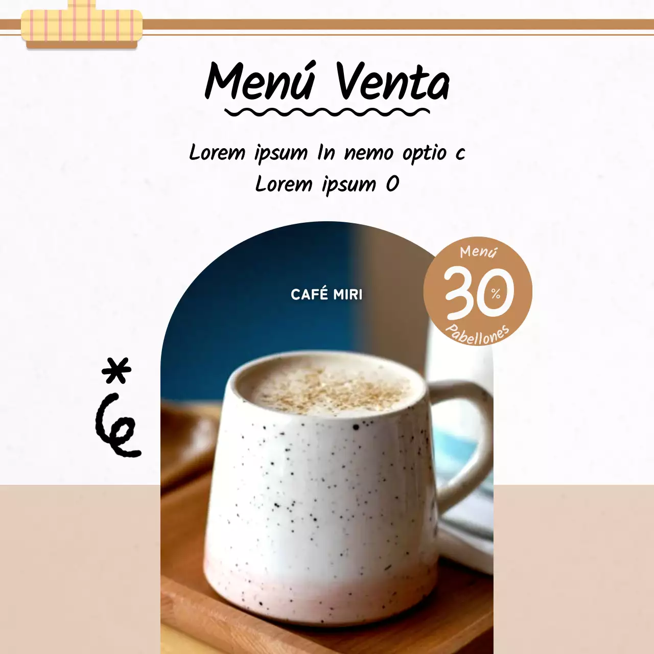 Anuncios de cafés marrones y acogedores