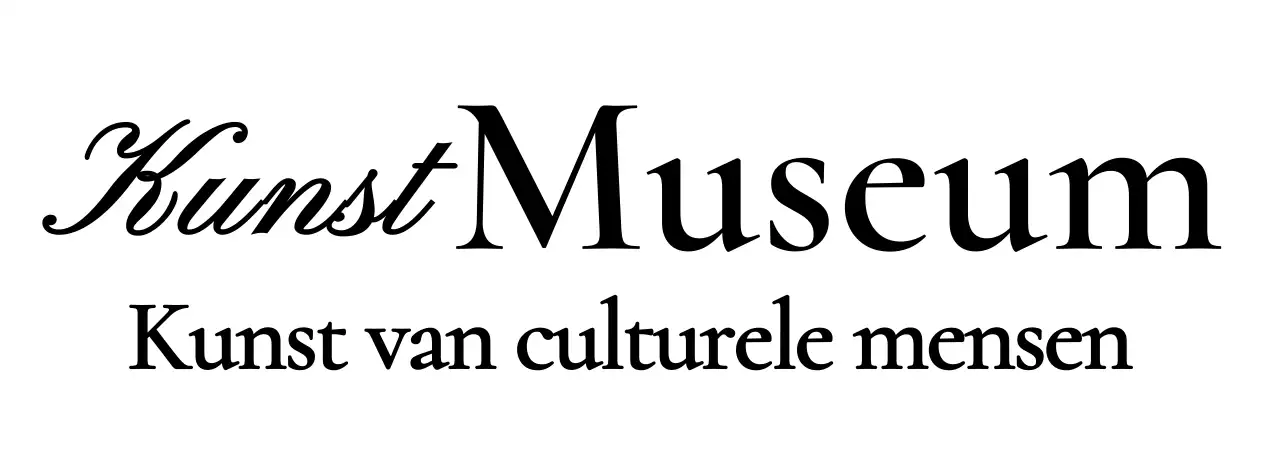 Museumlogo met stijlvol cursief concept