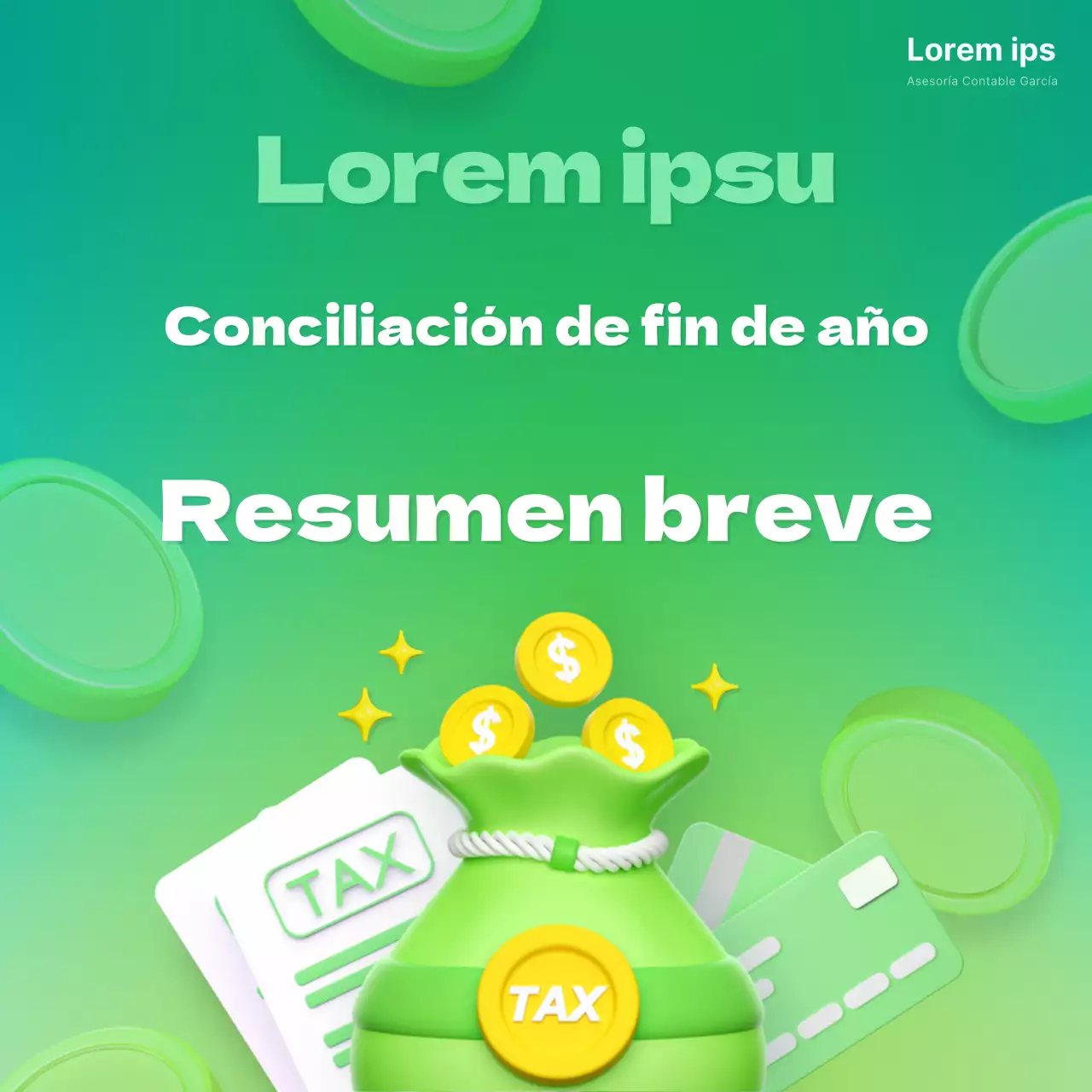 Explicación moderna del cierre del ejercicio contable con fondo verde