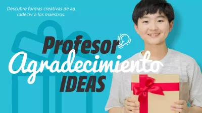 Promueva ideas sencillas de regalos para el Día del Profesor en azul claro