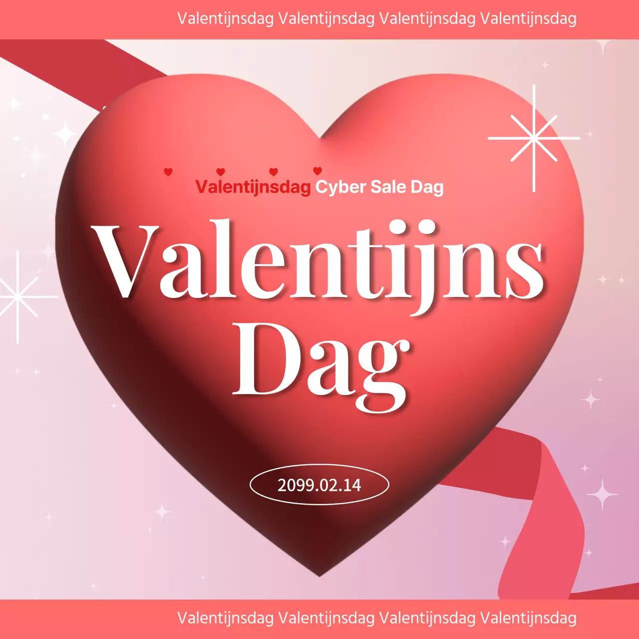 Een luxe Valentijnsadvertentie in bruin en rood