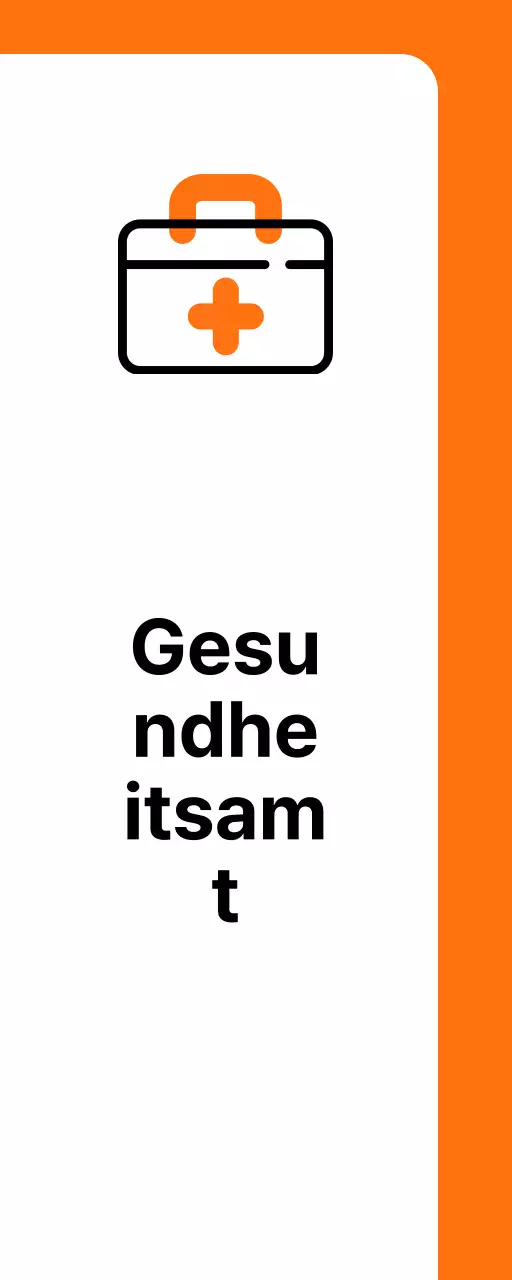 Orangefarbener Erste-Hilfe-Kasten Health Room Guide