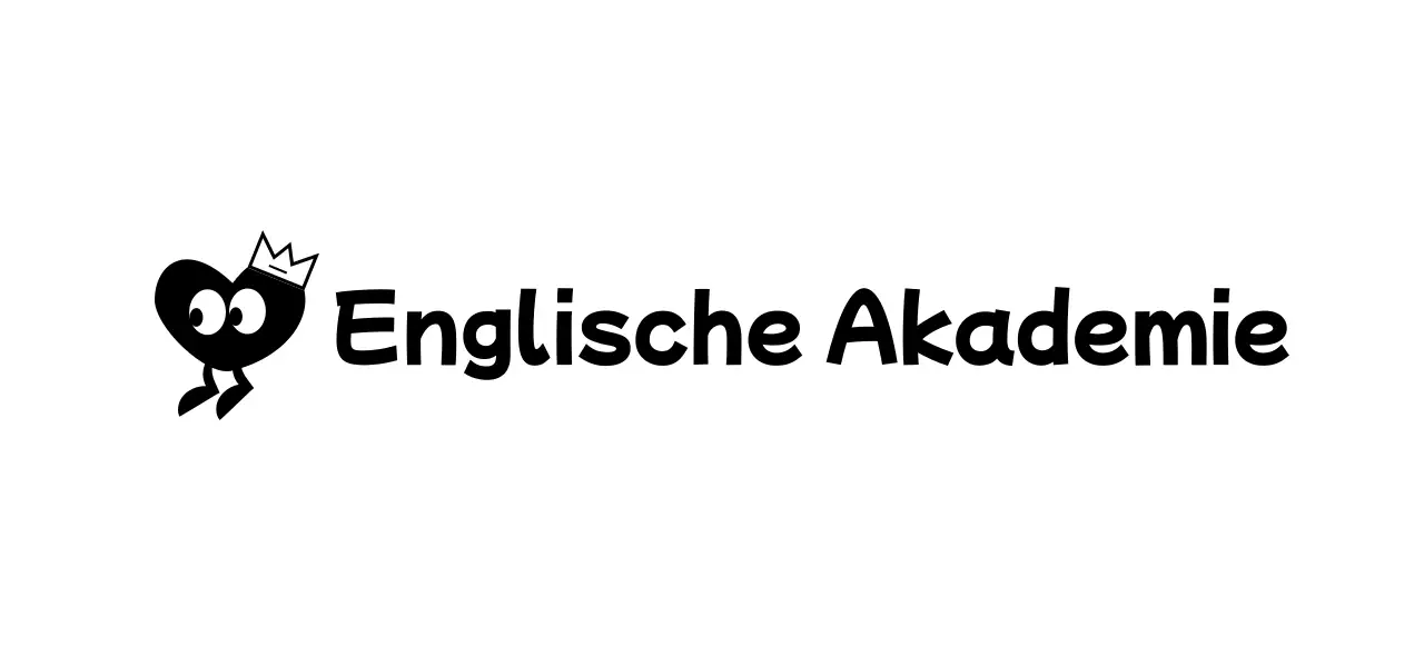 Ein niedliches Konzept einer englischen Sprachakademie mit Herzcharakteren