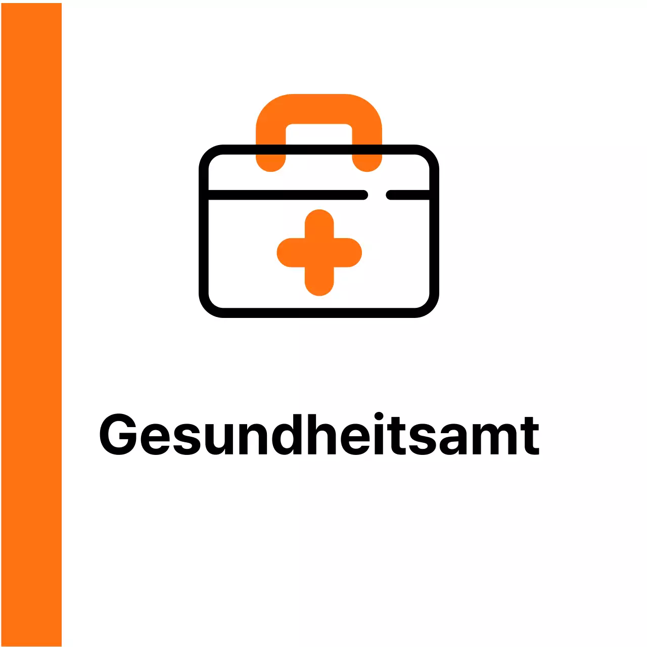 Orangefarbener Erste-Hilfe-Kasten Health Room Guide