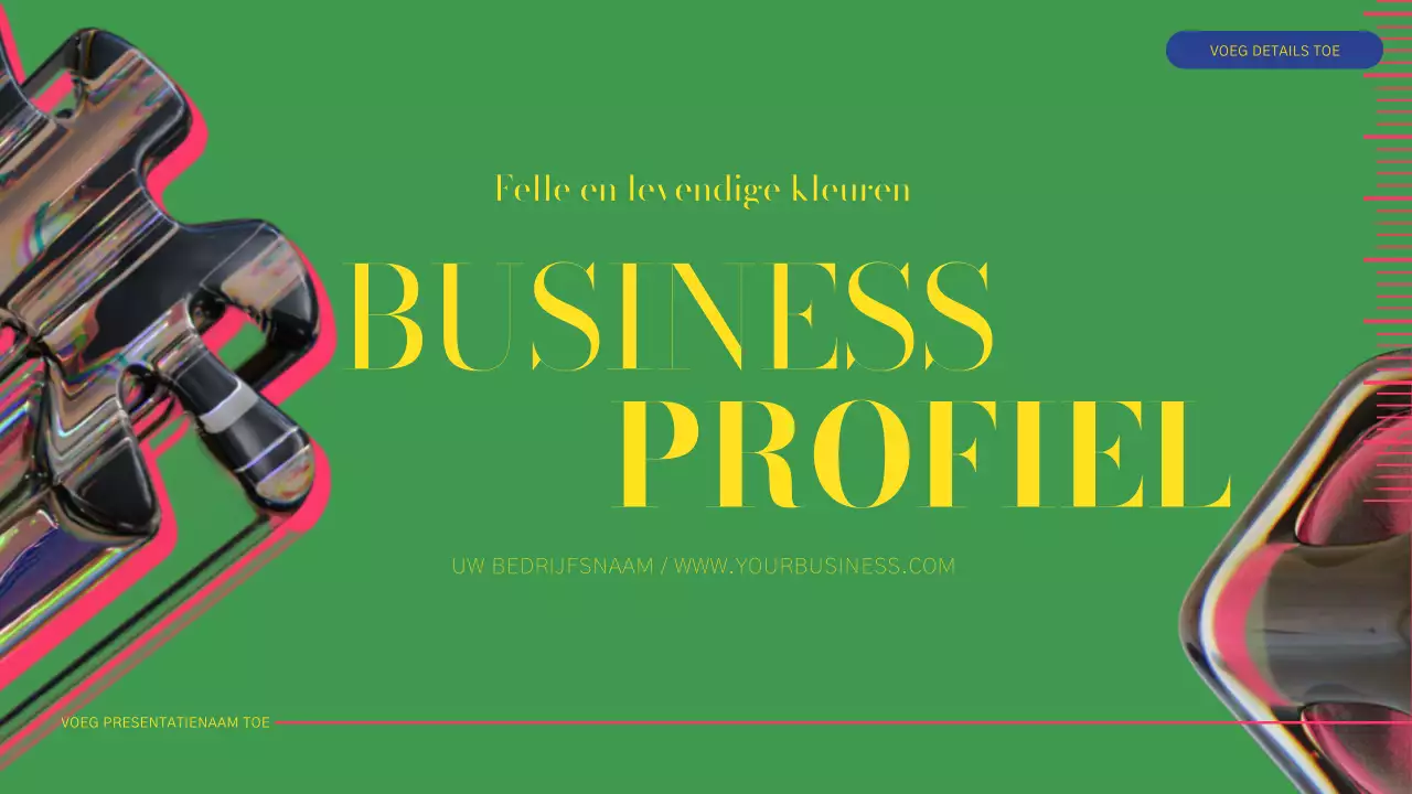 Groen en Roze Modern Bedrijfsprofiel