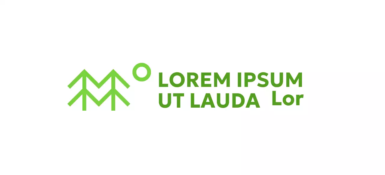 Einfacher Naturschutz mit Baumillustrationen und grünen Farben