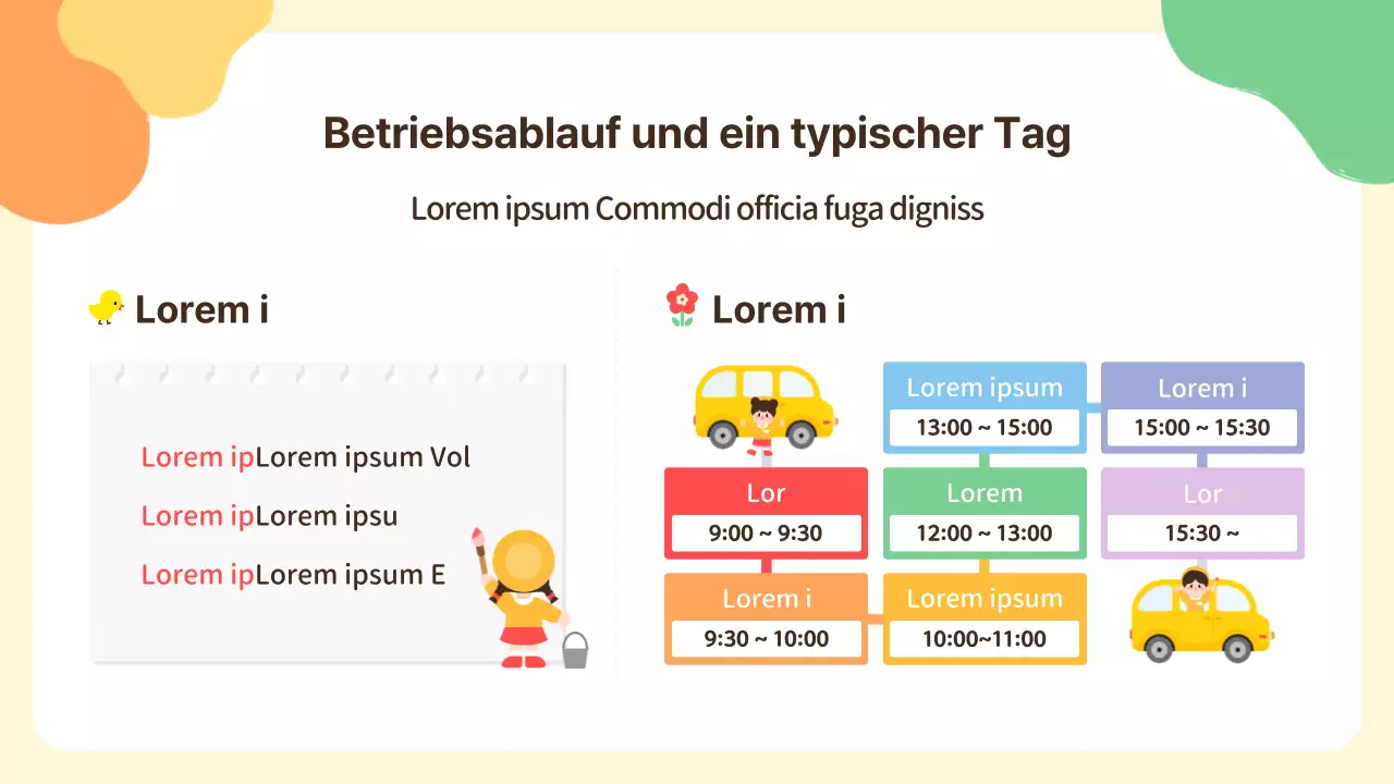 Orientierungspräsentation für die gelbe Kindertagesstätte