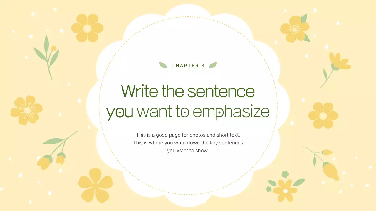 Yellow Floral Spring Template Presentation