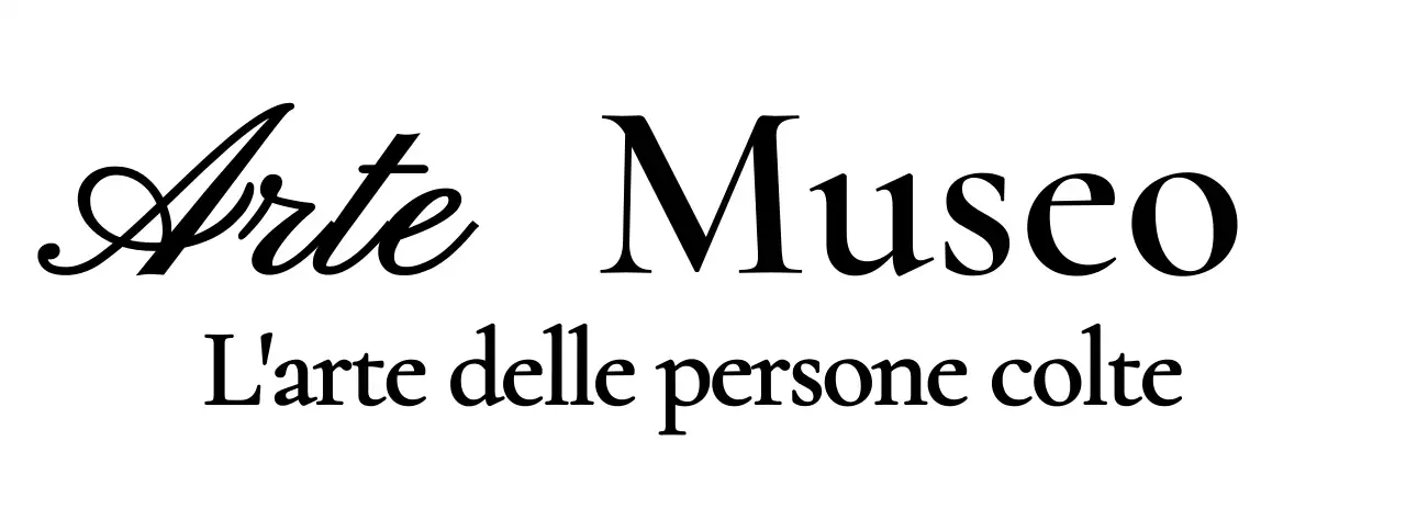 Logo del museo con un concetto di classe in corsivo