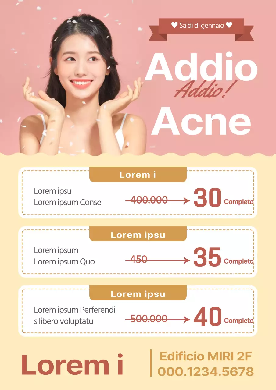 Evento dermatologico Rosa Giallo Vibrante