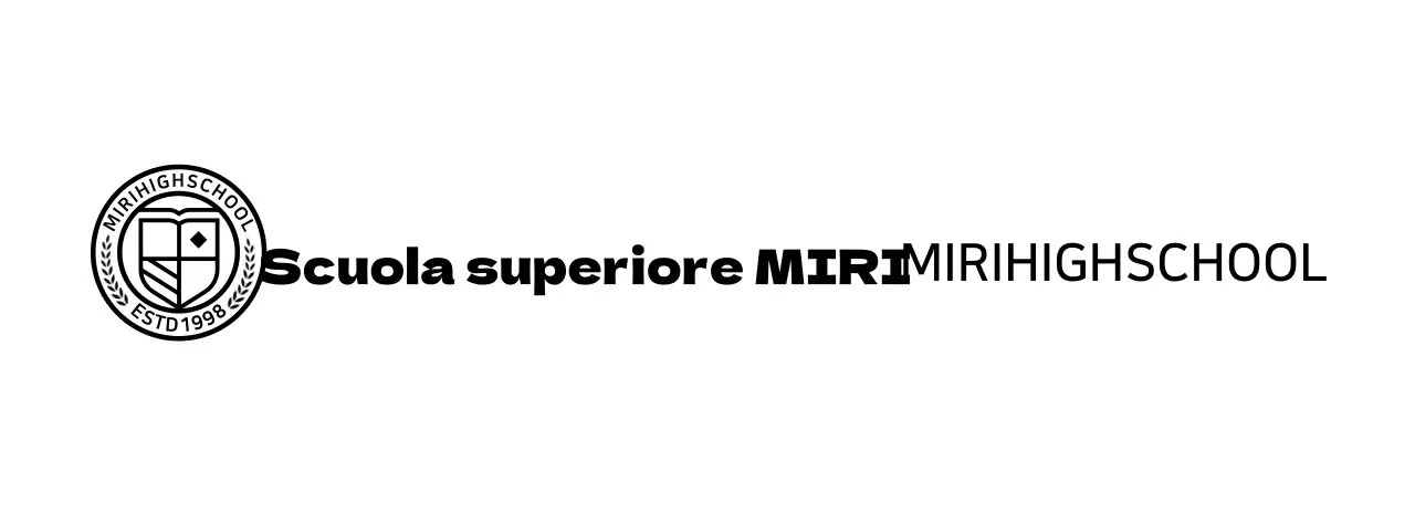 Logo della scuola superiore sotto forma di simbolo circolare dell'istruzione