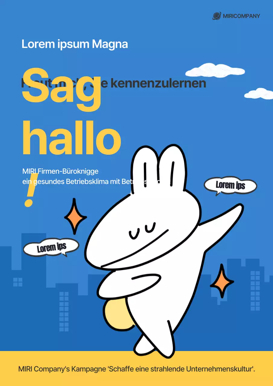 Ein Leitfaden für die blau-gelbe Kampagne zur Unternehmenskultur