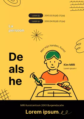 De oproep tot het indienen van aanvragen voor de tekenklasse gele en zwarte middellijn promoten