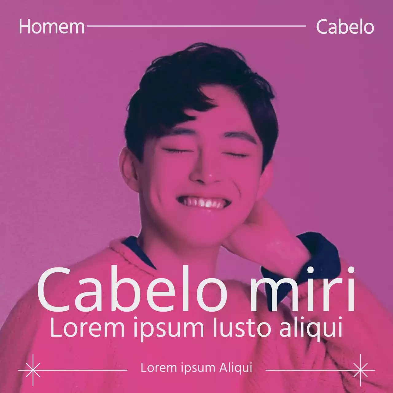 Promover um desconto de salão moderno em rosa e branco