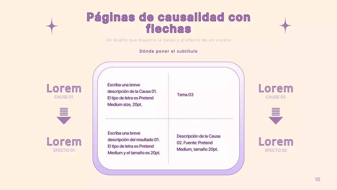 Una sencilla presentación PM en amarillo y morado